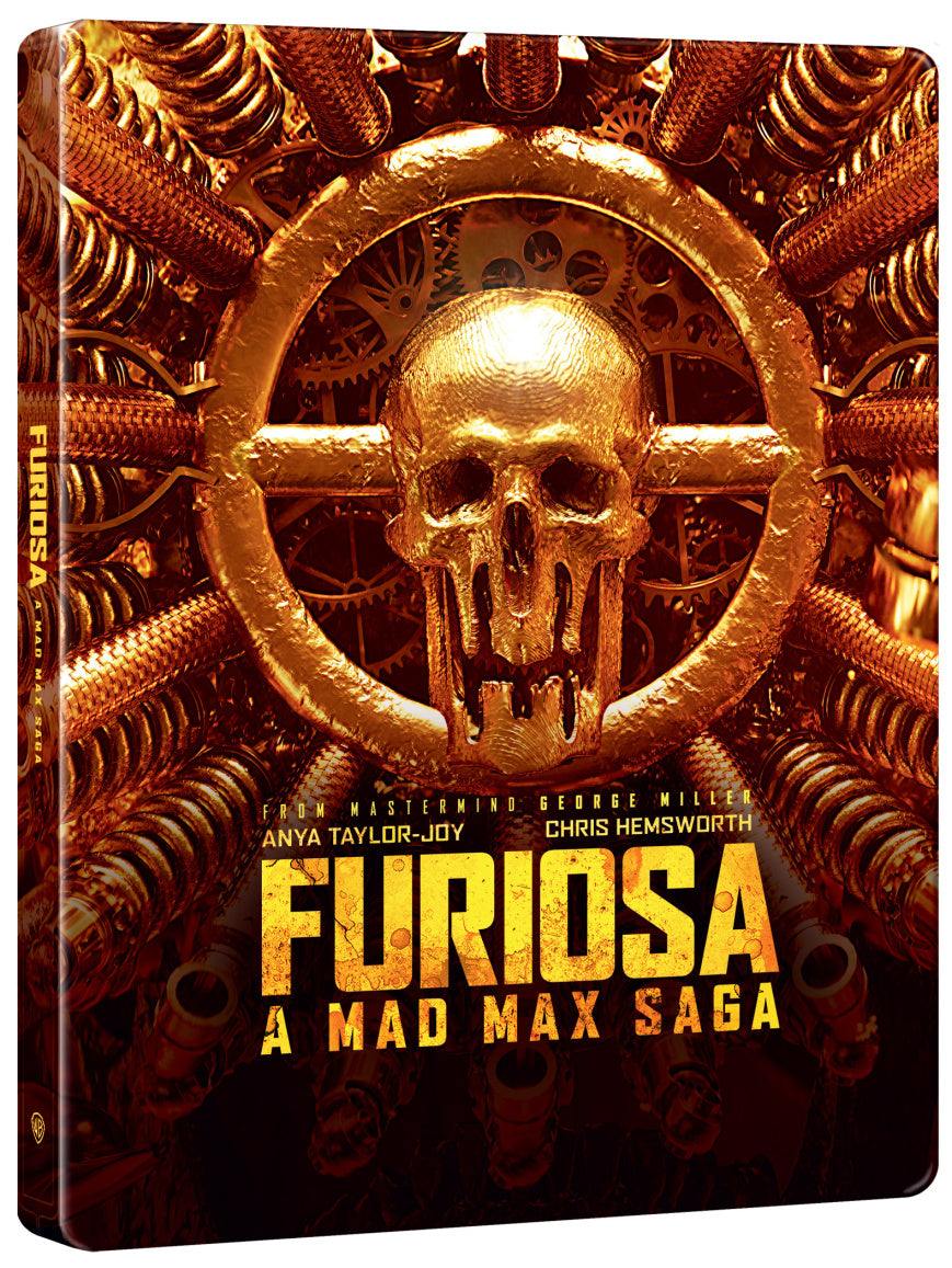 Blu-ray: Furiosa: Sága Šíleného Maxe 2BD (4K UHD Blu-ray+Blu-ray) - steelbook - motiv Goldskull