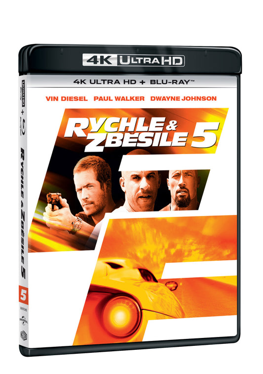 Blu-ray: Rychle a zběsile 5 - 4K UHD Blu-ray + Blu-ray (2 BD)