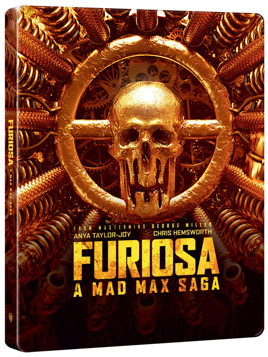 Blu-ray: Furiosa: Sága Šíleného Maxe 2BD (4K UHD Blu-ray+Blu-ray) - steelbook - motiv Goldskull