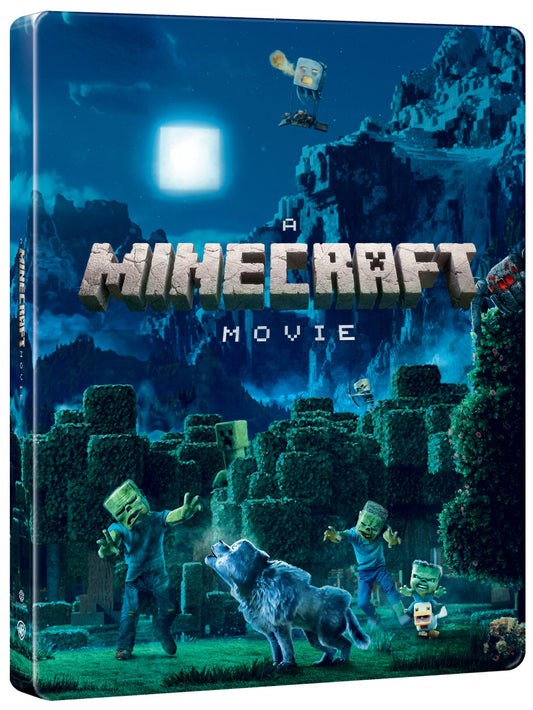 Blu-ray: Minecraft film - (4K UHD Blu-ray+Blu-ray) 2BD - steelbook - motiv Night Scene s plastovým rukávem